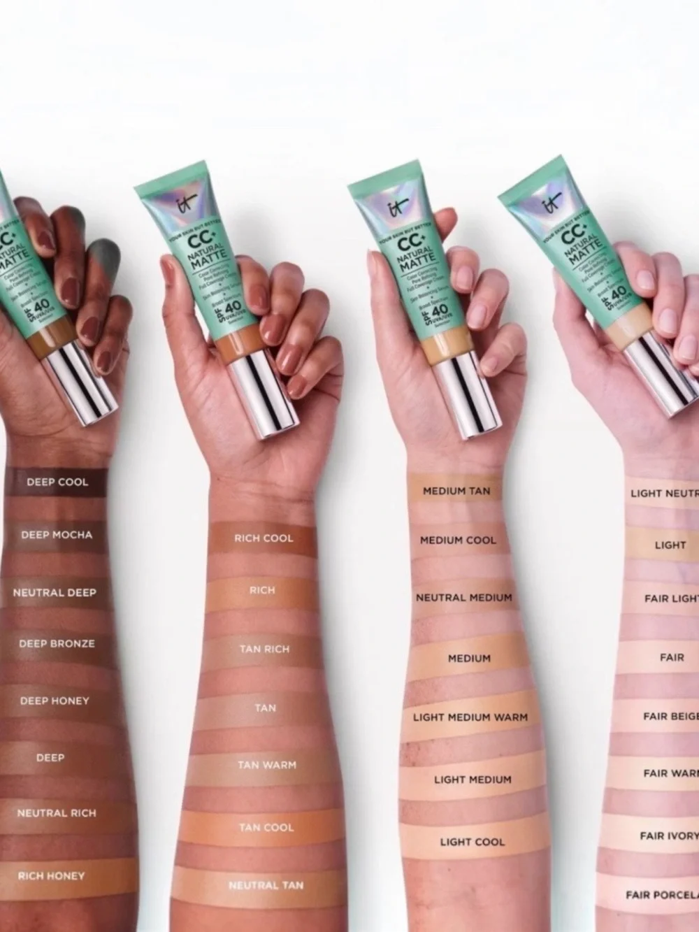 IT Cosmetics CC+ Cream Natural Matte Foundation with SPF 40